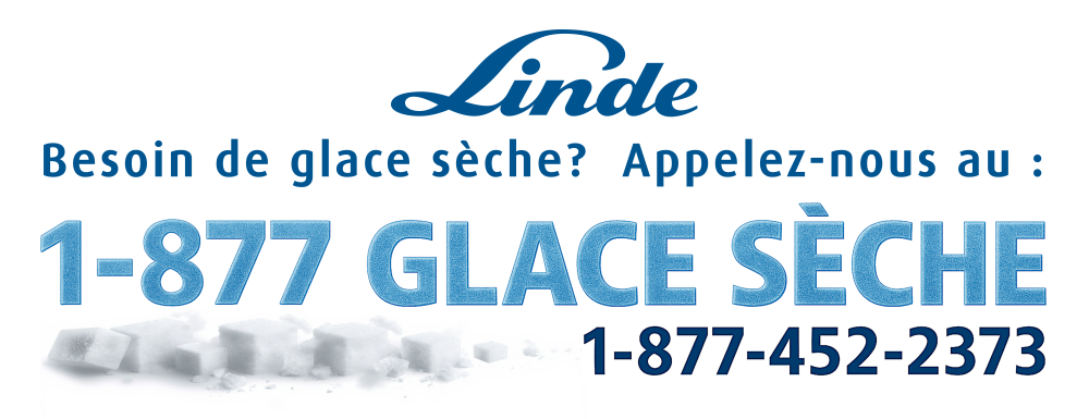 Appelez nous au: 1-877-Glace-Seche pour demander la glace sèche.